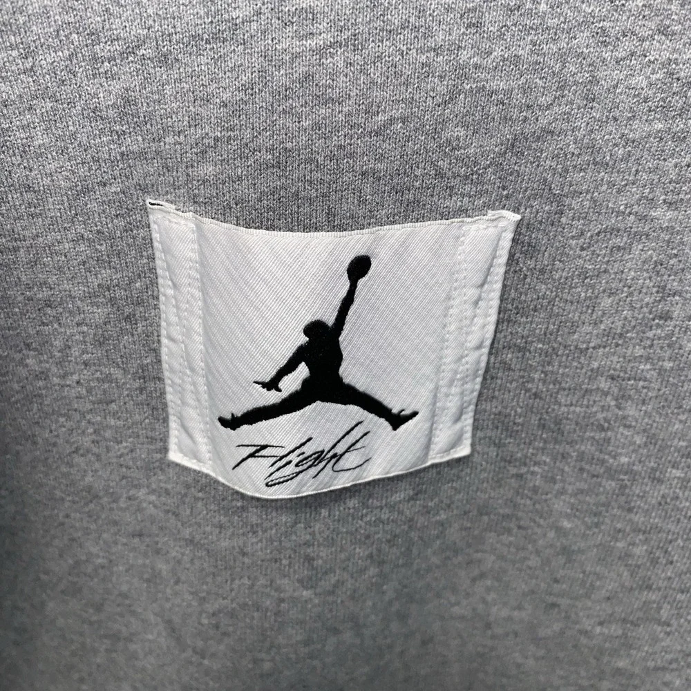 Nike Air Jordan Flight Fleece Pull Over Hoodie Gray‎ Small